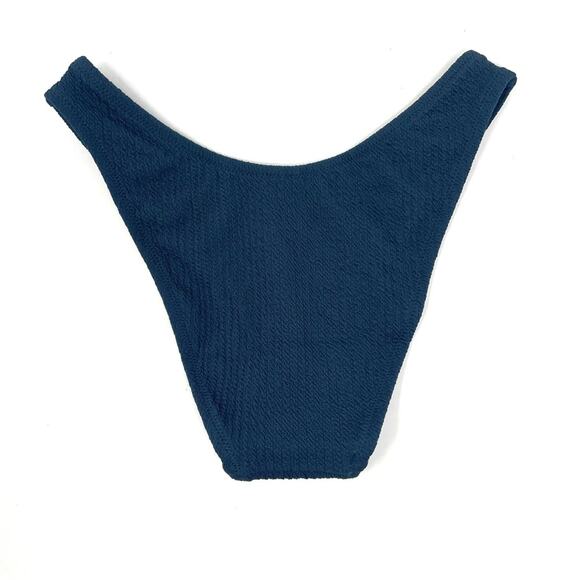 NEW J. Crew Textured Curved-waist Cheeky Bikini Bottom Blue Women’s XS BC050 $59 - Picture 2 of 10